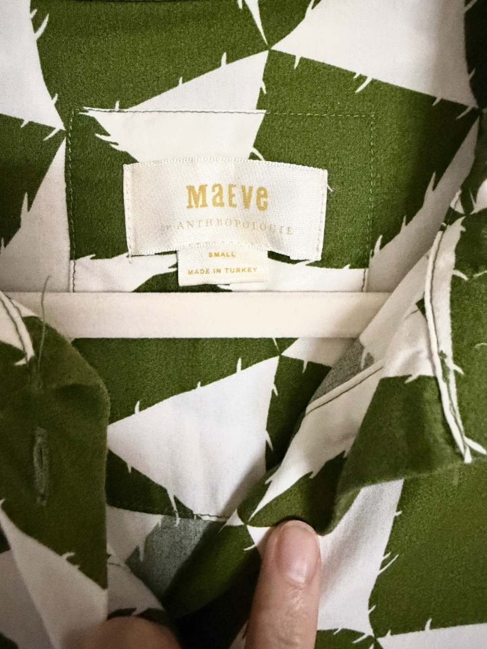Olive Green Print The Bettina Tiered Shirt Dress by Maeve - Picture 4 of 9